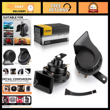 Loud Dual-Tone 12V Car Horn - Waterproof Electric Horn, 130dB, Universal Fit