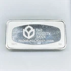 Vintage 1973 Franklin Mint The Fidelity Bank 1000 Grains Sterling Silver Bar 2oz