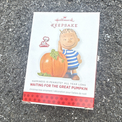 Hallmark Keepsake Peanuts Linus Waiting for the Great Pumpkin Hanging Ornament