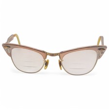 Vintage Aluminum and Gold Filled Cat Eye Glasses/Frames SF Pink