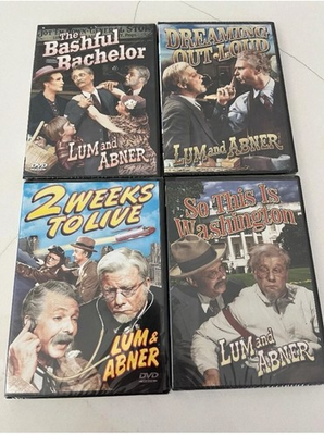 #ad #ad 4 NEW DVDs: LUM and ABNER: BASHFUL BACHELOR 2 WEEKS TO LIVE SO THIS IS WASHING $14.99