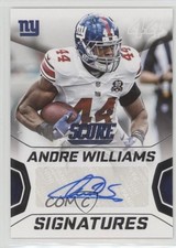 2015 Score Signatures Andre Williams #6 Auto 0t2