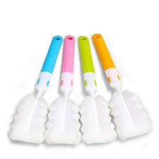 4PCS Bottle Brush,Bottle Washer Set Long Sponge Bottle Cleaning Brushes Baby