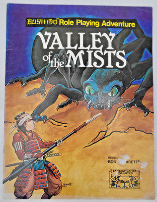 Tal der Nebel. Bushido Abenteuer aus Fantasy Games Unlimited. 1982. sehr guter Zustand+