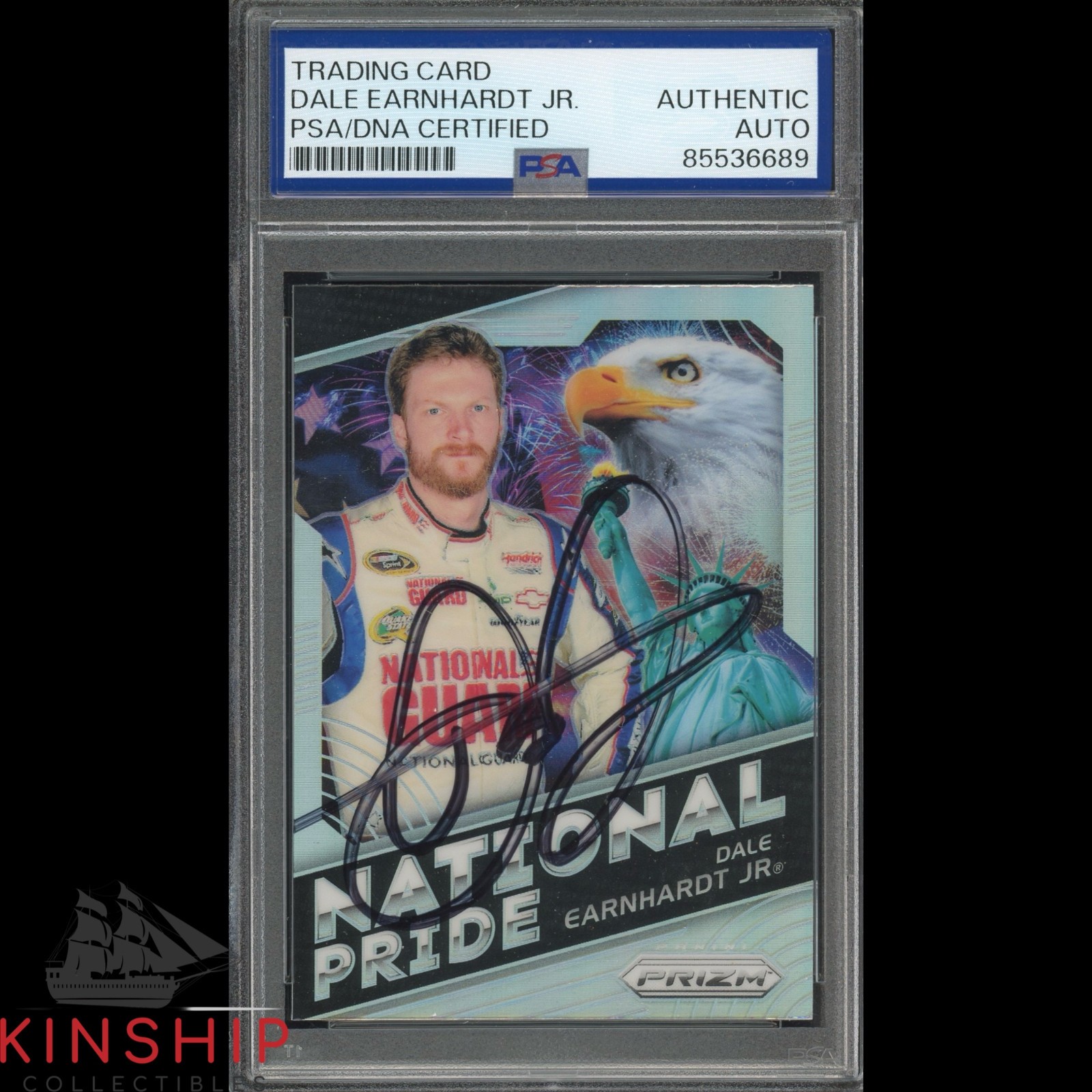 Dale Earnhardt Jr signed 2018 Panini Prizm Trading Card PSA DNA Slab Auto C4781