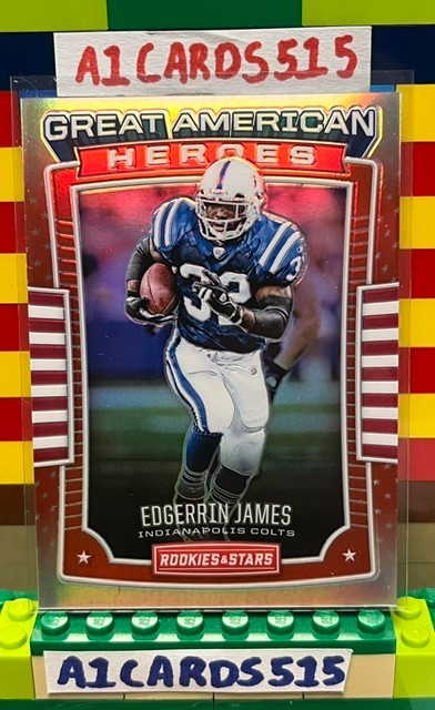 Edgerrin James - 2017 Rookies & Stars Great American Heroes #9 - Red 73/99