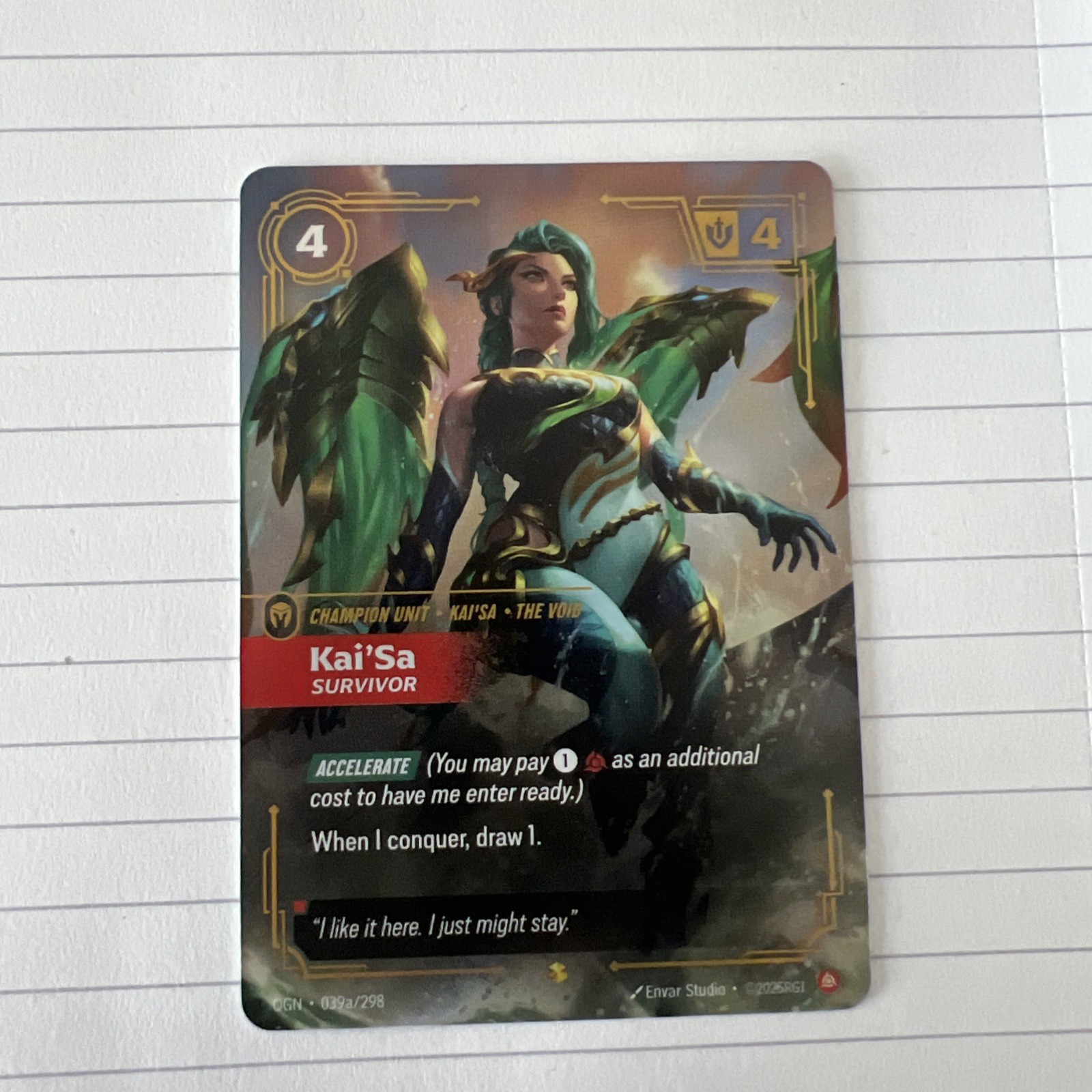 Kai'Sa - Survivor 2025 Origins #039a/298 Showcase (Alternate Art