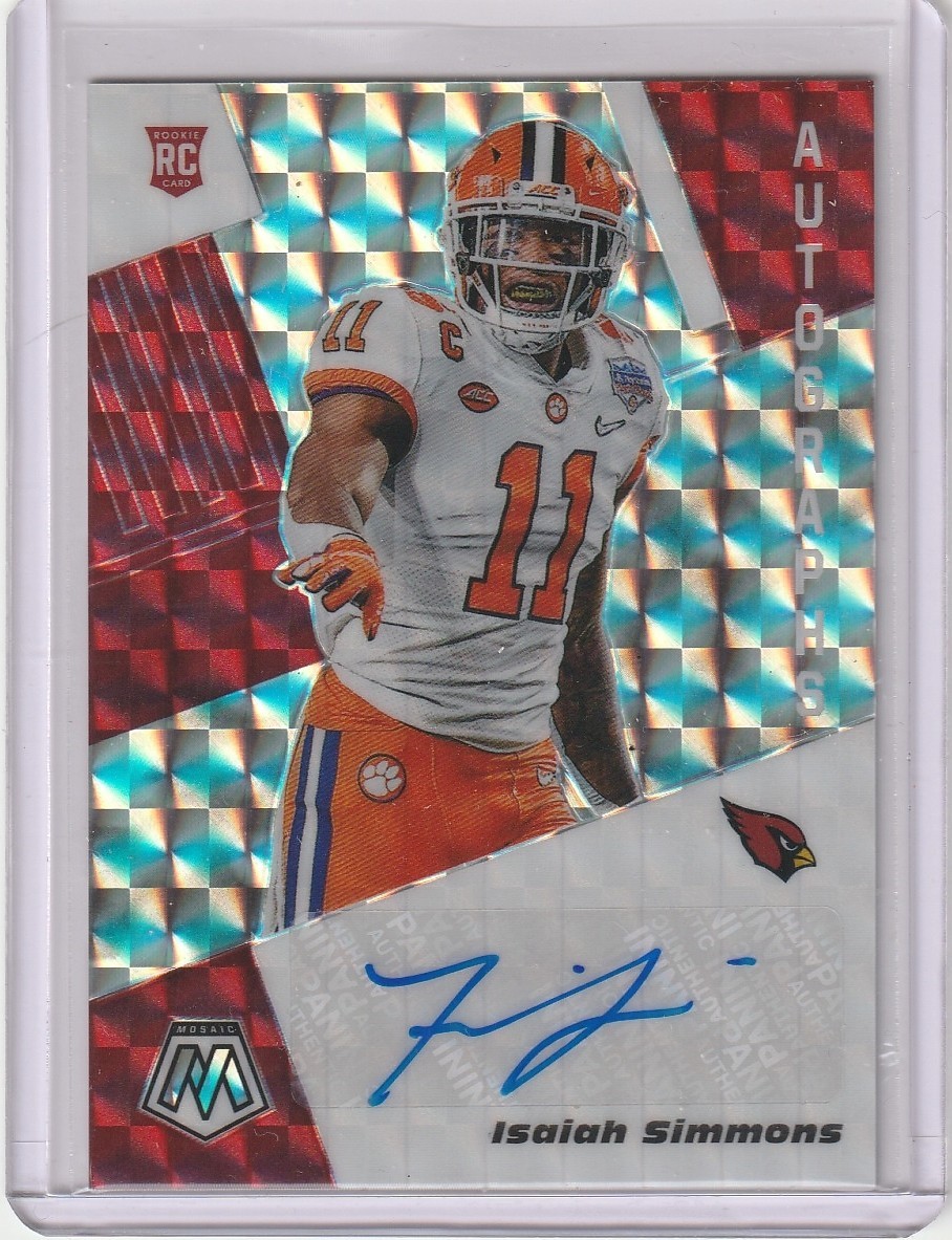 Isaiah Simmons Panini Mosaic Rookie Autographs Mosaic #RA45 Base