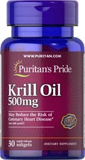Puritan's Pride Red Krill Oil 500 mg (86 mg Active Omega-3) - 30 Softgels