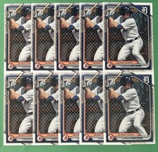 (10) 2024 Bowman Carson Rucker 1st Rookie Card Lot - Detroit Tigers RC #BP-65