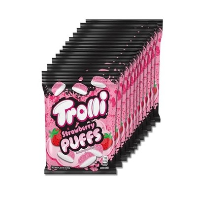 Trolli Strawberry Puffs Gummy Candy, 4.25 Ounce (Pack of 12)