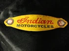 VINTAGE INDIAN MOTORCYCLE PORCELAIN SIGN MOTOR BIKE DEALER SALES SERVICE REPAIR