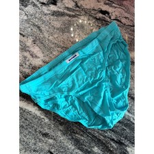Papi Mens Bikini Briefs Turquoise Blue 100 Cotton Low Rise Underwear Small