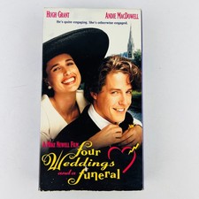 Four Weddings and a Funeral VHS Video Tape Andie MacDowell, Hugh Grant