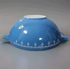 Vintage Pyrex Snowflake Garland 4 Qt Blue Cinderella Bowl #444 Great Condition