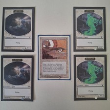 MTG MAGIC THE GATHERING x5 Spirit Link Spirit Flying etc + Pro Sleeve MINT COND