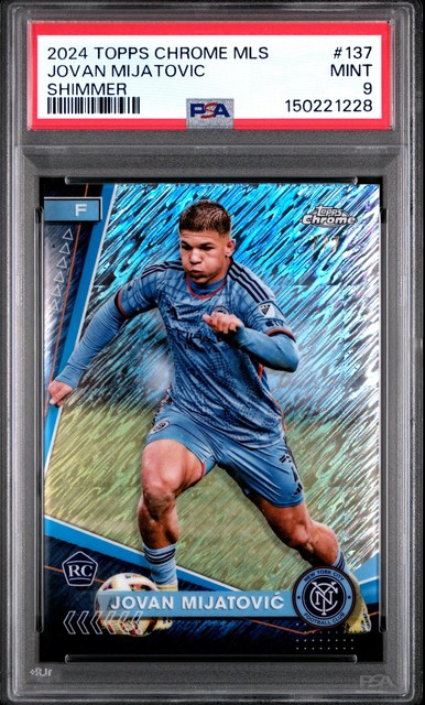 2024 TOPPS CHROME MLS SHIMMER #137 JOVAN MIJATOVIC 7/7 PSA 9