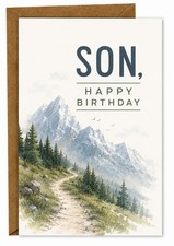Happy Birthday Son Card Sentimental Birthday Greeting Card for Son from Mom Dad