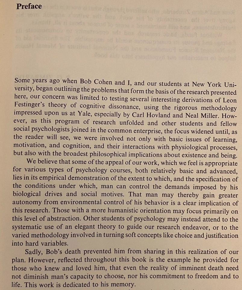 COGNITIVE CONTROL OF MOTIVATION ed. by Philip G. Zimbardo 1969 Sales Psychology - Image 3 of 4