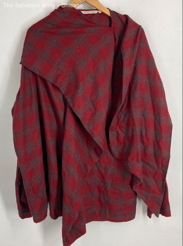 Soft Surroundings Womens Red Plaid Long Sleeve Blouse Top Size 3X