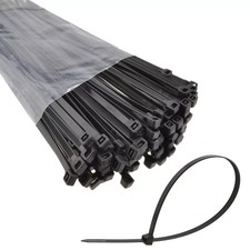 Image of Black Cable Ties 290mm x 4.0mm 1000 Quantity Zip Ties Long