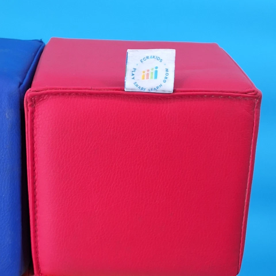 12-Piece 4" ECR4KIDS Building Blocks Colorful Soft Blocks Play Set For Kids - Image 4 of 4