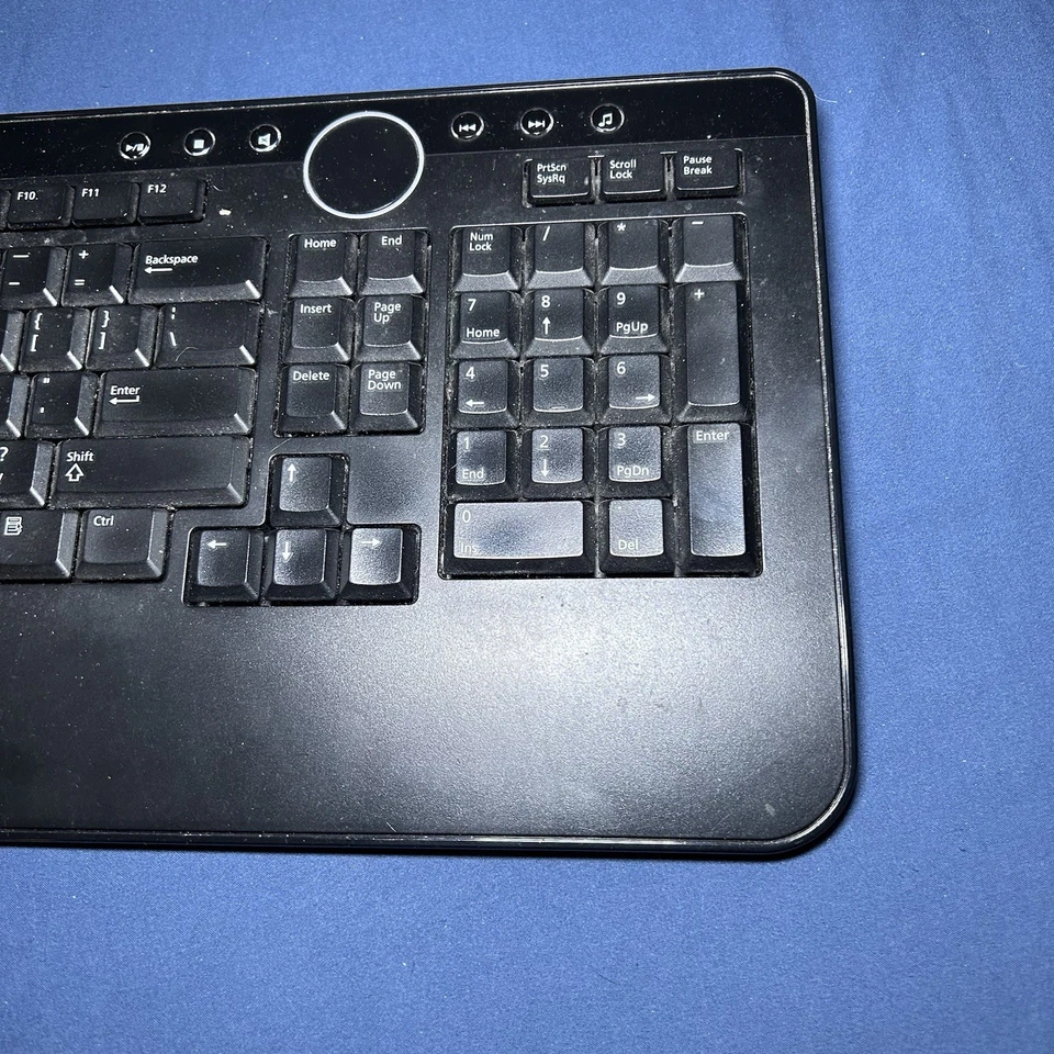 Dell Wireless Slim Black Multimedia Keyboard w/Volume Play Calc M756C Tested - Image 4 of 4