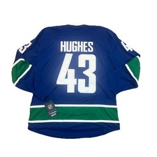 Vancouver Canucks Jersey Large Hughes Men’s Blue NWT Hockey
