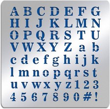 BENECREAT Matte Metal Letters Stencils, A Alphabet  Number Symbol