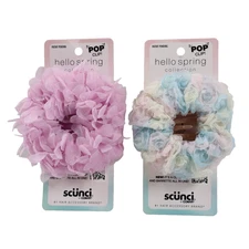 2 PACK Scunci by Conair Hello Spring Collection Pop Clip Claw Clip Barrette Lace
