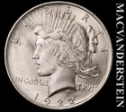 1922 Silver Peace Dollar - Choice Gem Brilliant Uncirculated  Lustrous  #L3587