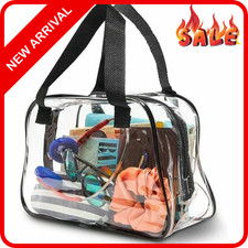 Clear Stadium Approved Tote Bag, Transparent Small Handbag for Travel & Concert