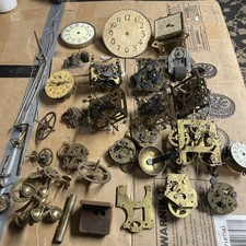 9lbs 2oz Of Antique Clock Mechanical Movement For Parts Repair Art