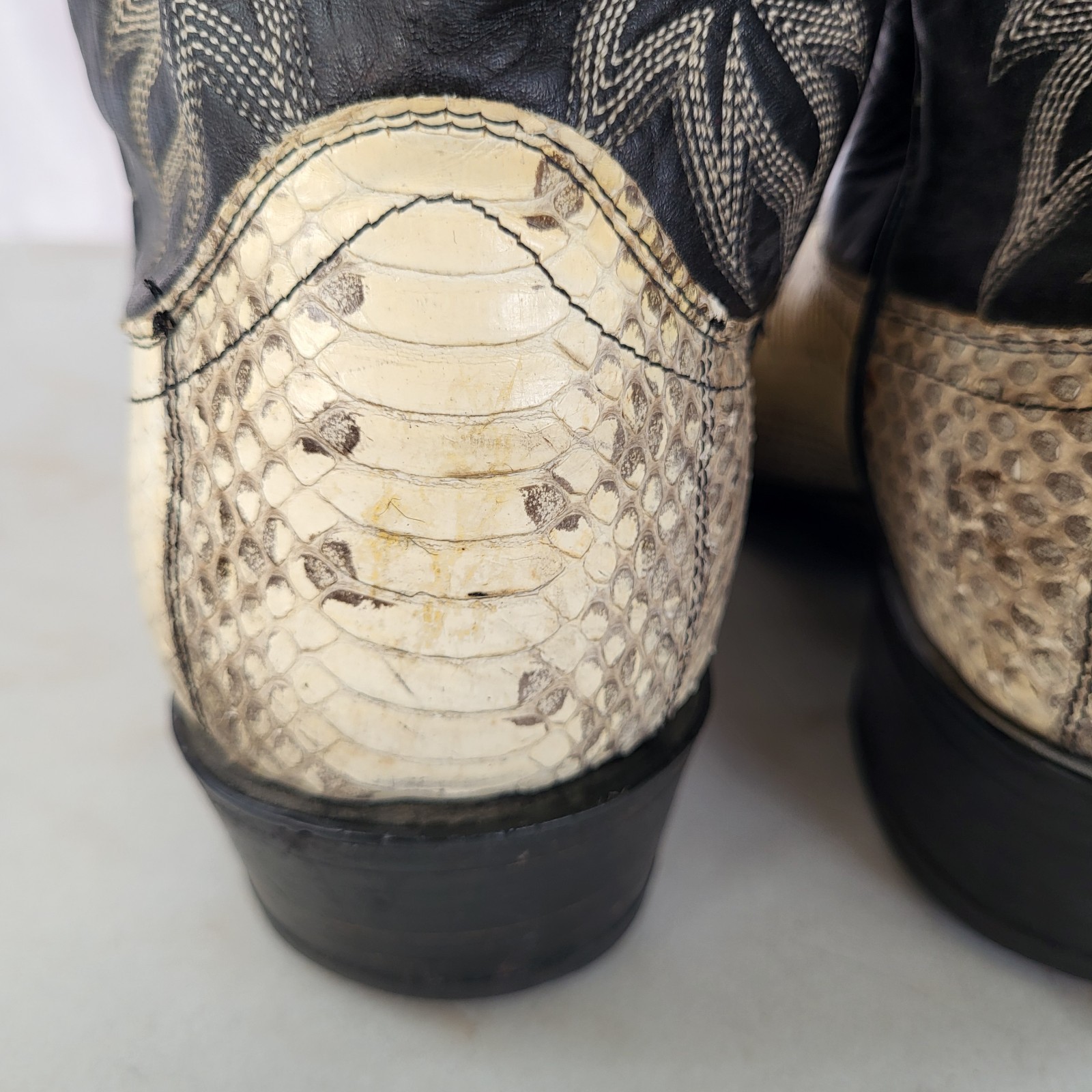 Dan Post USA Natural Spotted Python White Men's S… - image 10