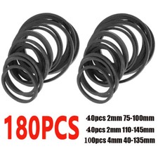 180Pcs Black Universal Mix Cassette Rubber Drive Belts For Tape Machine Common