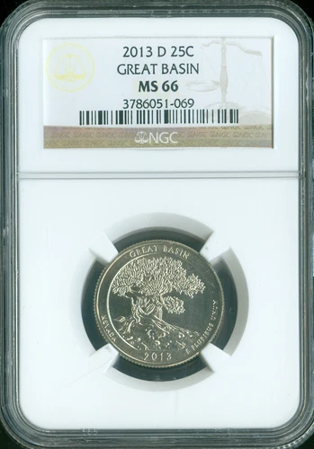 2013 D Great Basin Quarter NGC MS66 .