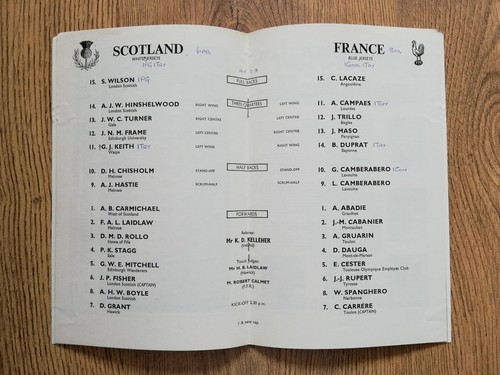 Scotland v France Rugby Programmes 1948 - 2012 - Picture 30 of 66