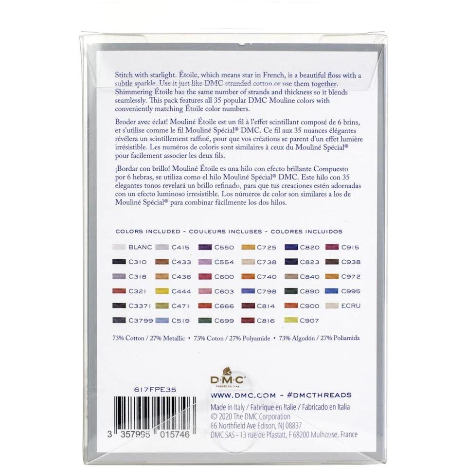 DMC Shimmering Étoile 35 Skein Embroidery Floss Pack / Set #617FPE35 - Image 2 of 3