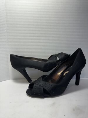 black fabric dress pumps Black Fabric Pumps