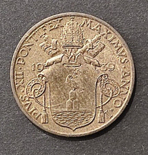 VATICAN PIUS XII 10 CENTS LIRE 1939 1940 UNC CHOOSE YEAR CONSERVATION