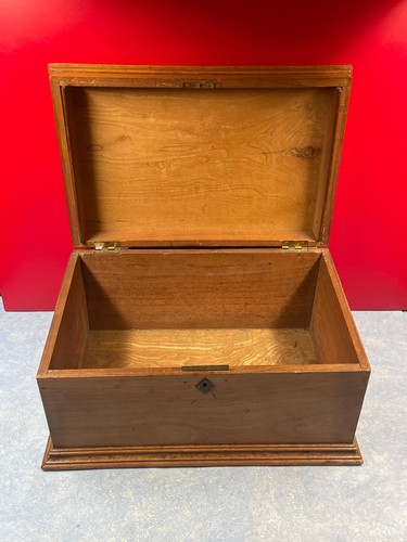 Ancienne boite coffret bois naturel + moulures - sans clef - Foto 2 di 9