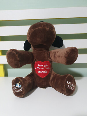 MIRACLE MAX I BELONG TO A MATER LITTLE MIRACEL BROWN DOG WHITE WRITING 21CM