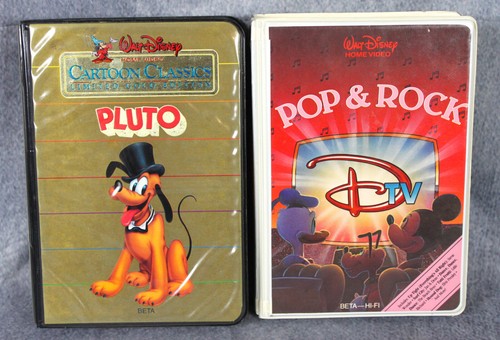 Two Vintage 80's Walt Disney Home Videos Beta, Pop & Rock, Pluto Gold Edition