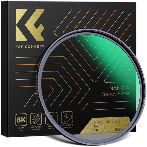 K&F Concept NANO-X Black Diffusion Pro Mist 1/4 1/8 Filter 37mm-95mm,for Camera - Picture 1 of 17