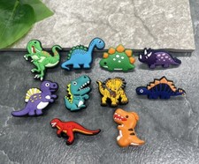 10 PC 1-2  Cartoon Dinosaur Shoe Decoration Charms-Clogs Jigs Bubble Slide A4993
