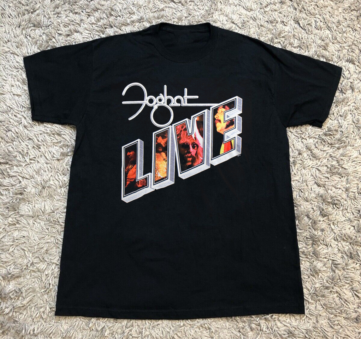NEW Foghat - Live Album Music Black Gift Fan All Size T-Shirt AE409