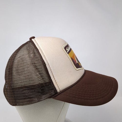 Cappello camionista snapback salsa marrone taglia unica rete regolabile schiena corda otto - Foto 4 di 8