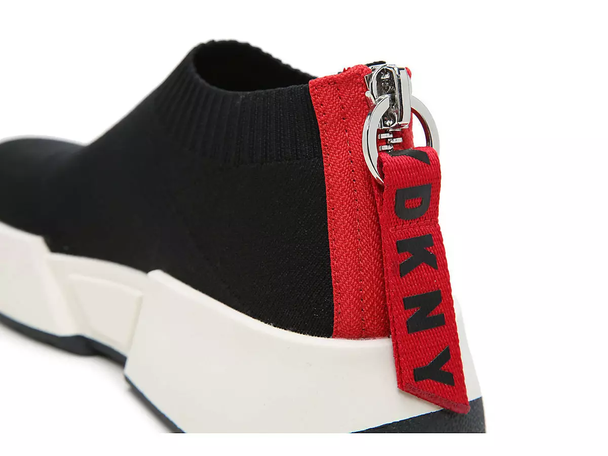 Dkny red shop wedge sneakers