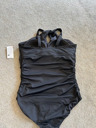 Lands' End Black Solid 1- Piece Swimsuit Women’s Size 1X (16W-18W) - Picture 10 of 15