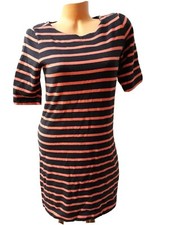 Gap Blue Striped Casual 3/4 Sleeve Dress Size S